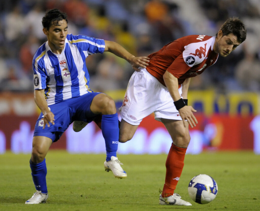 Deportivo Coruna's Omar Bravo from Mexic