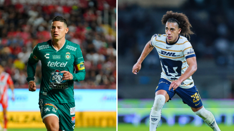 In the image on the left, James Rodriguez, a Club Leon player. On the right, Adalberto Carrasquilla, a Pumas UNAM midfielder.