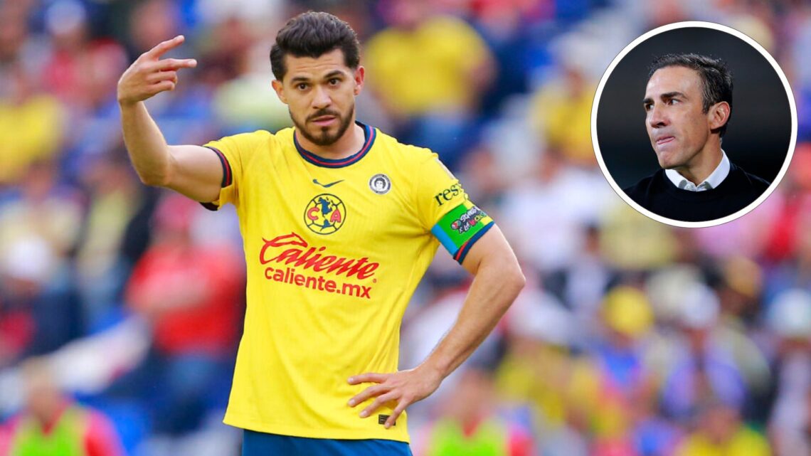Henry Martin of America gestures during the 10th round match between America and Toluca as part of the Torneo Clausura 2025 Liga MX at Estadio Ciud...