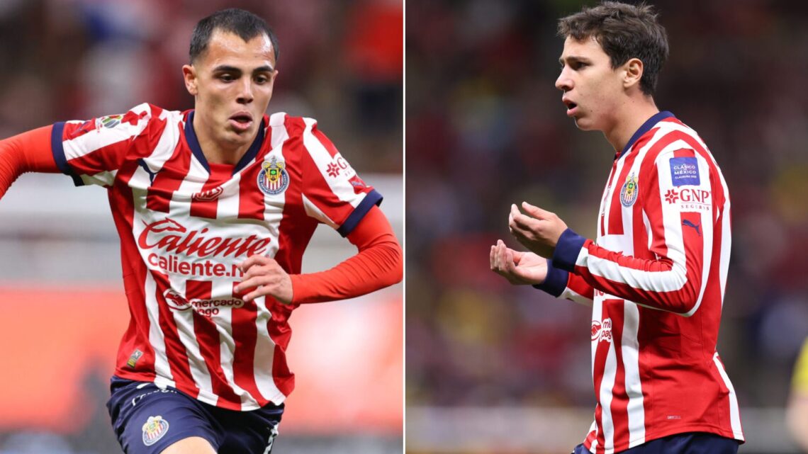 Hugo Camberos of Chivas runs with the ball during the 6th round match between Chivas and Tijuana as part of the Torneo Clausura 2025 Liga MX at Akr...