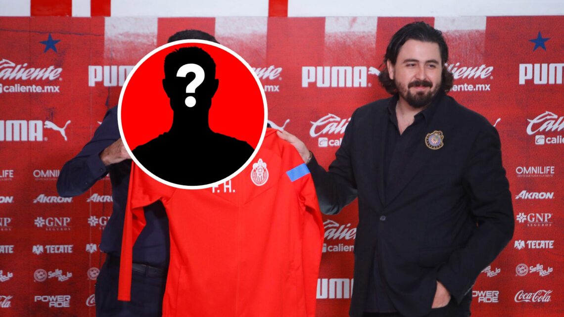 En la imagen principal, Amaury Vergara, propietario de Chivas. En el círculo, una silueta de un hombre misterioso.