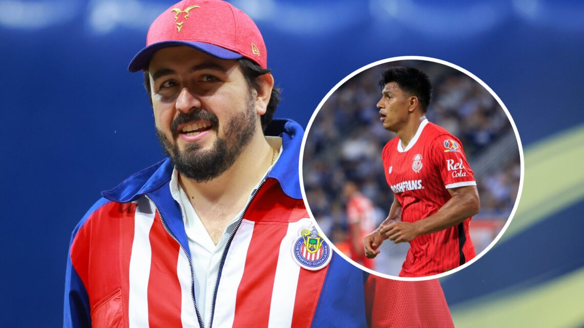 En la imagen principal, Amaury Vergara, propietario de Chivas. En el círculo, Jesús Gallardo, futbolista de Toluca.