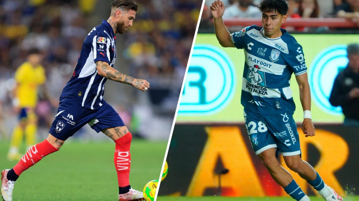 En la izquierda, Sergio Ramos, futbolista del Monterrey. En la derecha, Elías Montiel, del Pachuca.
