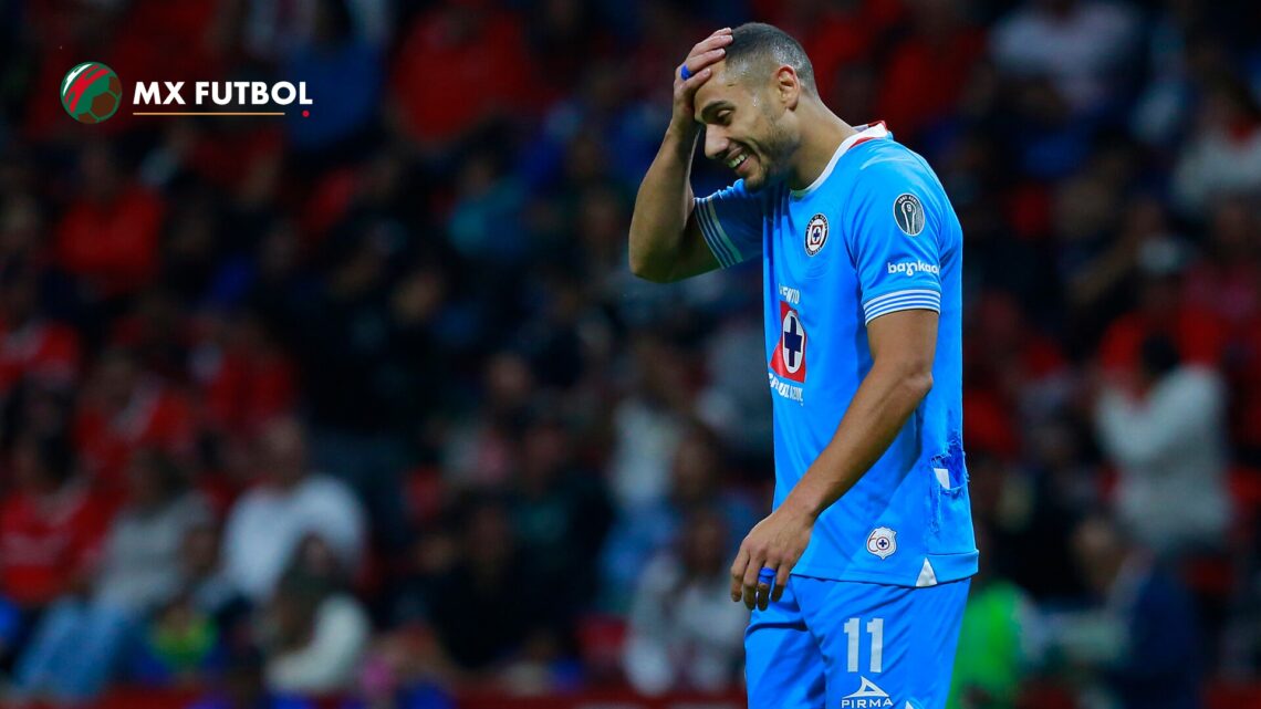Georgios Giakoumakis en un partido con Cruz Azul