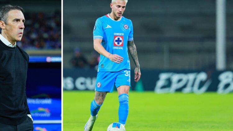 Vicente Sánchez en un partido con Cruz Azul / Gonzalo Piovi en un partido con Cruz Azul