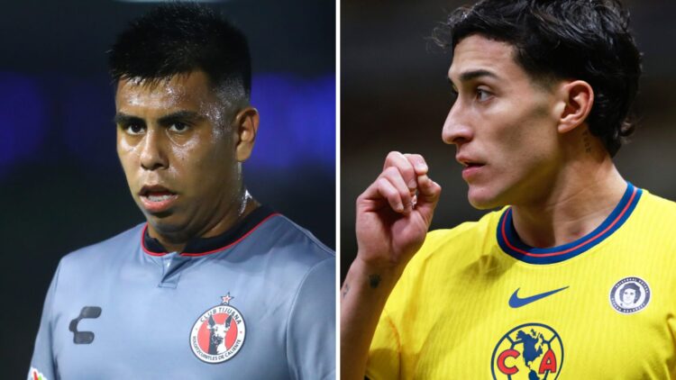 Efraín Álvarez con Xolos de Tijuana y Alejandro Zendejas con América