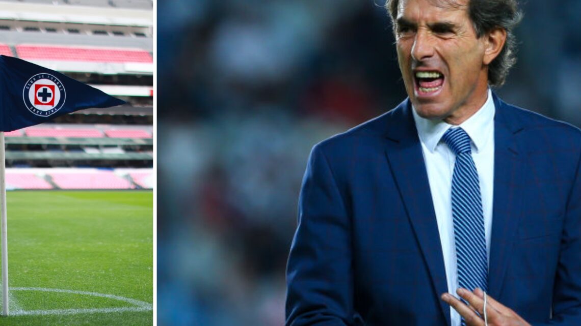 Banderín de Cruz Azul en el tiro de esquina del Estadio Azteca / Guillermo Almada se queja en un partido con el Pachuca