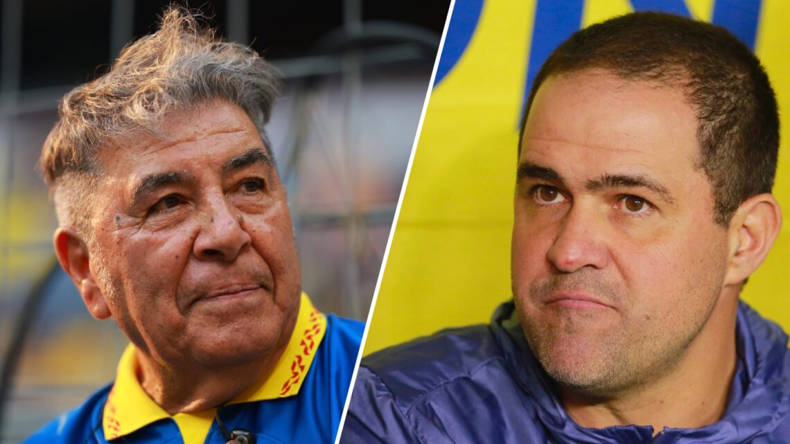 Foto creada con Calvos Reinoso y André Jardine, actual entrenador del Club América