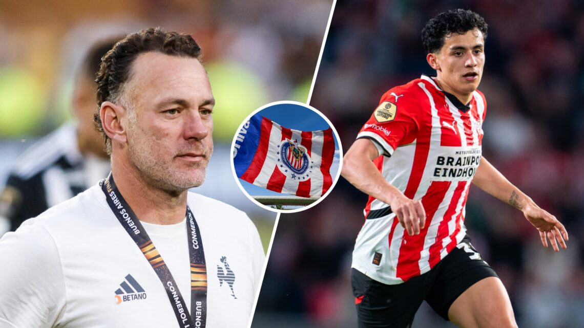 Gabriel Milito, Richard Ledezma and Chivas logo