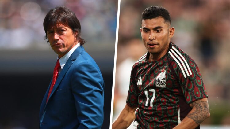 En la izquierda, Matías Almeyda, ex entrenador de Chivas, ahora técnico del AEK Atenas. En la derecha, Orbelín Pineda, jugador del AEK.