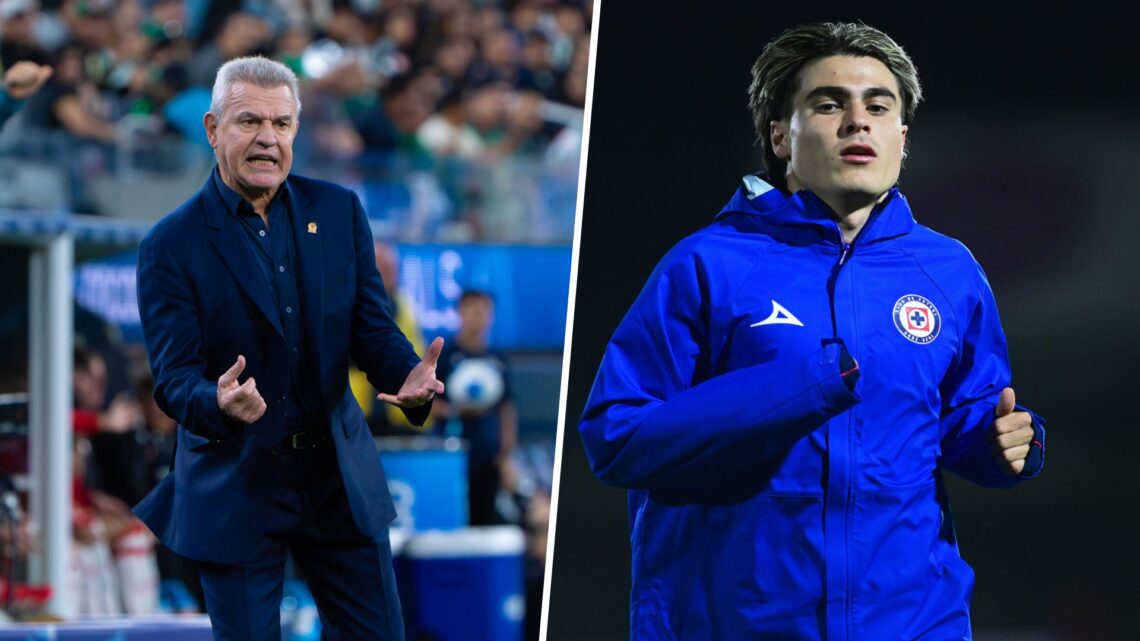 Javier Aguirre da indicaciones en un partido de la Selección Mexicana / Luka Romero entrena con Cruz Azul