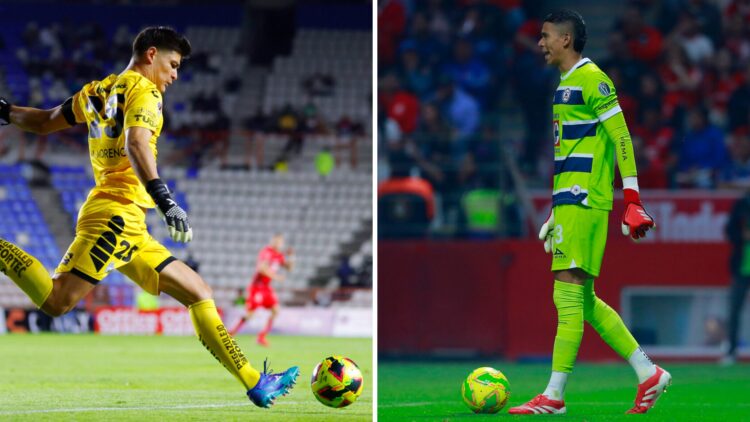 Carlos Moreno en un partido con el Pachuca / Kevin Mier en un partido con Cruz Azul