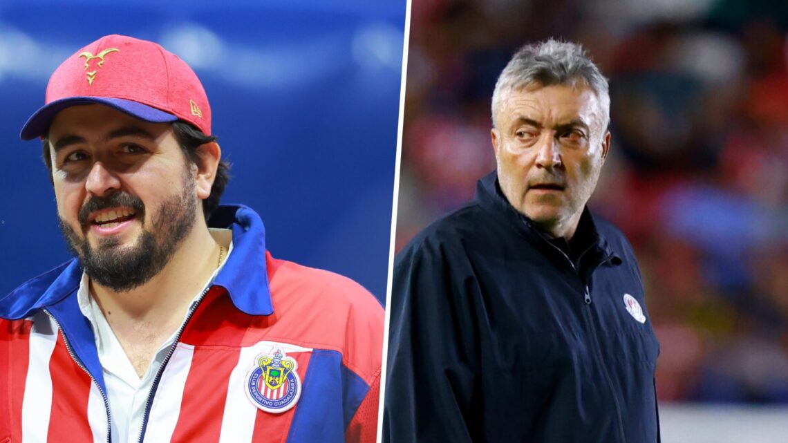 En la izquierda, Amaury Vergara, propietario de Chivas. En la derecha, Domenec Torrent, ex entrenador del Atlético de San Luis.