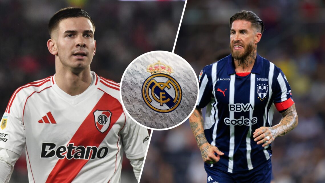 Franco Mastantuono and Sergio Ramos prior to facing each other in the Club World Cup